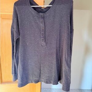 Old Navy Dark Gray Henley Tunic